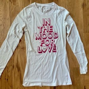 Pink Love and Kisses Long Sleeve Tee Shirt, size S